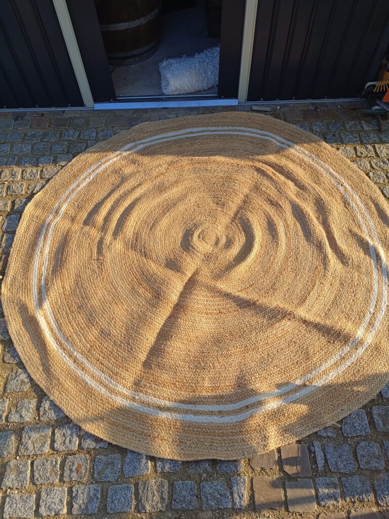 Tapis jute avec liseré